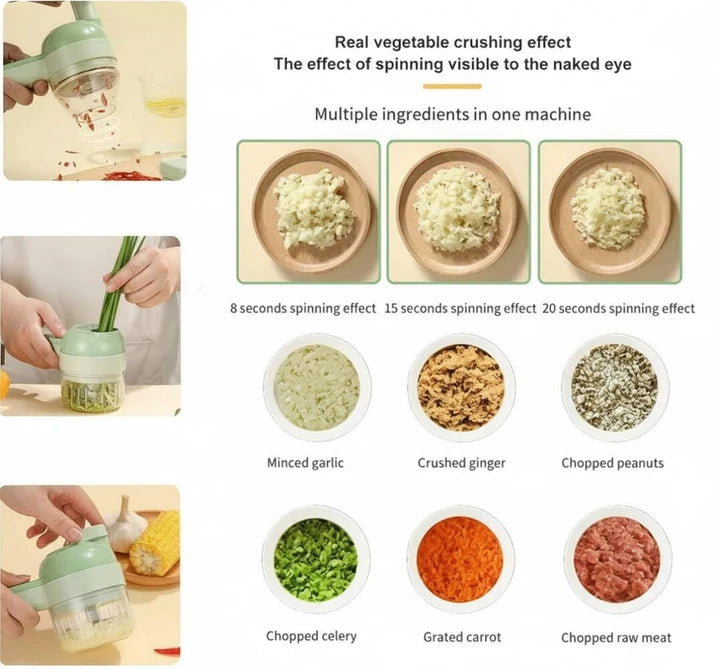 Portable Electric Vegetable Cutter Set