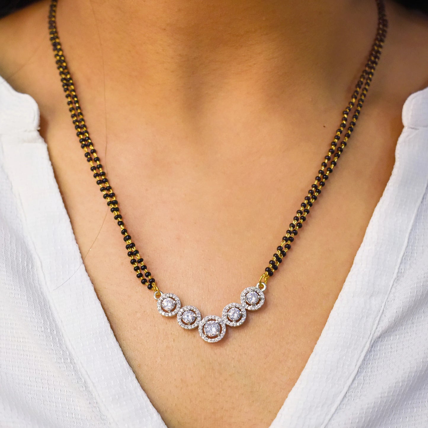 American Diamond Solitaire Mangalsutra
